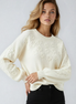 Embroidered 3D Daisy Knit Sweater