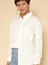 Bow Sleeve Button Down Shirt