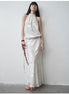 "Seville" Bias-Cut Fishtail Midi Skirt