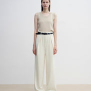 Women's Straight Casual Drape Floor-Length Wide Leg Pants