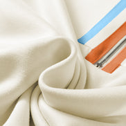 Stripe Patchwork Quarter-Zip Pullover and Pant Set