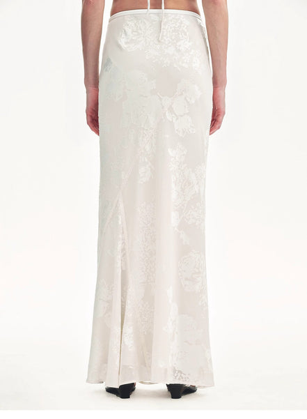 "Seville" Bias-Cut Fishtail Midi Skirt