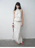 "Light and Shadow" Retro Posey Halter Neck Vest