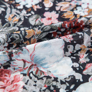 Floral Mock Neck Long Sleeve Bodycon Midi Dress