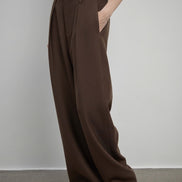 Women's Straight Casual Drape Floor-Length Wide Leg Pants