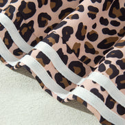 Leopard Side Stripe Wide Leg Pants