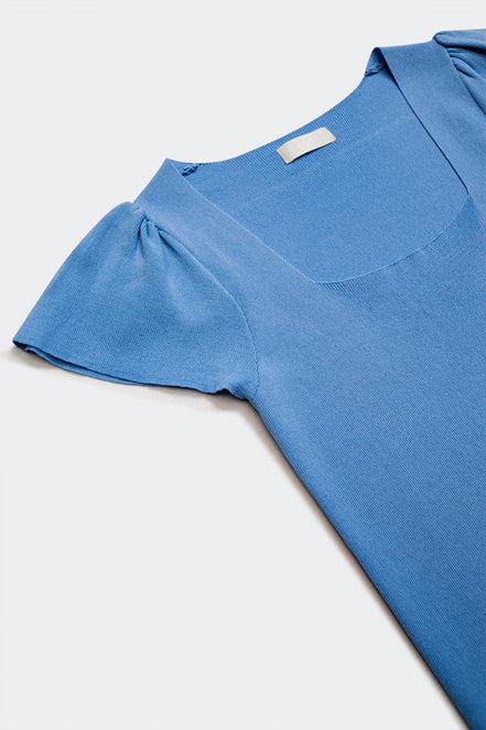 Square Neck Puff Sleeve Sweater