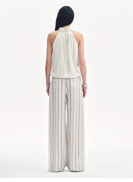 "Light and Shadow" Retro Posey Halter Neck Vest