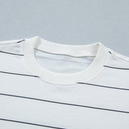Stripe Short Sleeve Tee & Drawstring Shorts Set