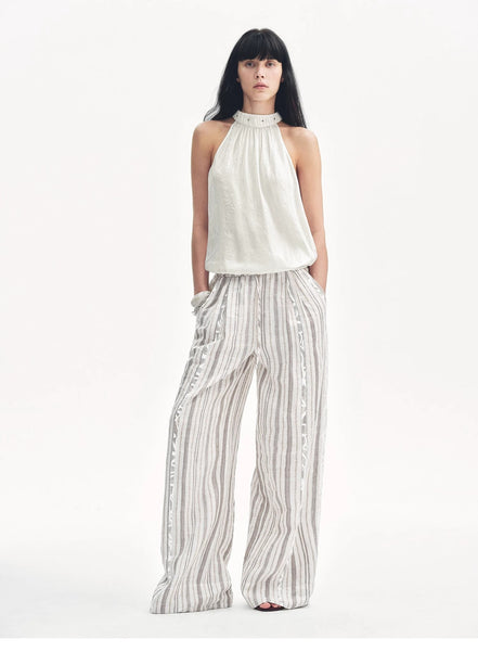 "Light and Shadow" Retro Posey Halter Neck Vest