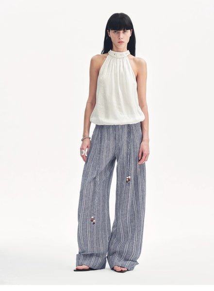 "Light and Shadow" Retro Posey Halter Neck Vest