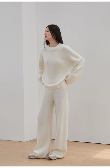 Fireladyfur Women's Merino Wool Knit Set