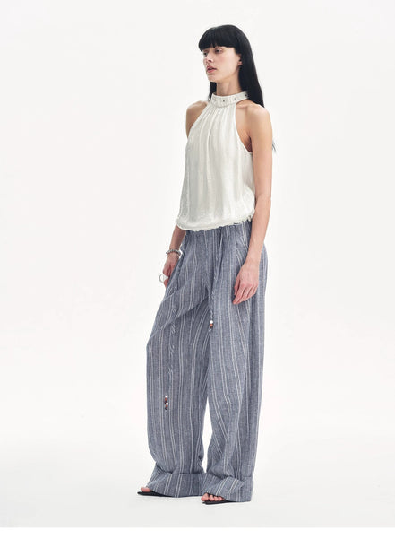 "Light and Shadow" Retro Posey Halter Neck Vest
