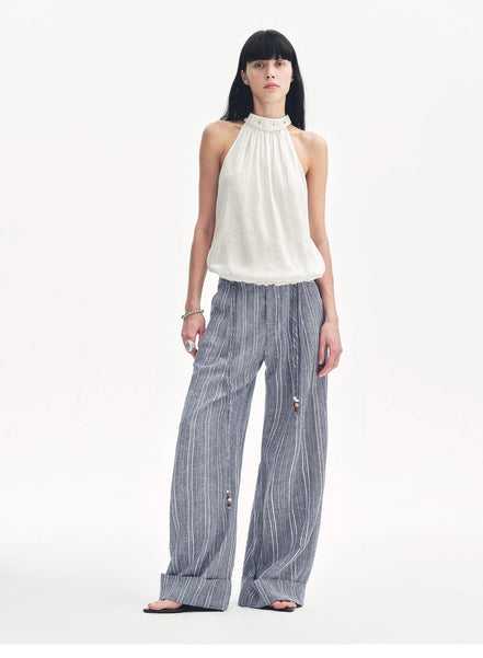 "Light and Shadow" Retro Posey Halter Neck Vest