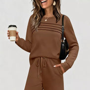 Full Size Casual Long Sleeve Top and Pants Set