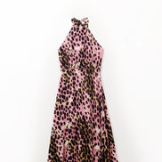 Crossed Halter Neck Midi Dress