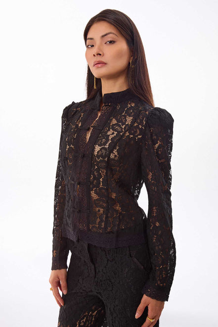 Lace Mandarin Jacket