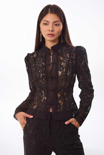 Lace Mandarin Jacket