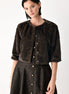 COCOON CHARM BROWN FAUX FUR CROPPED JACKET