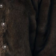 COCOON CHARM BROWN FAUX FUR CROPPED JACKET