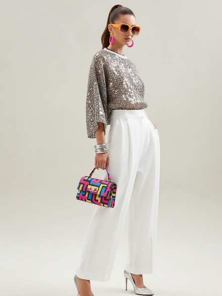 Fish Scale Sequin Top