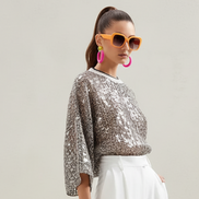 Fish Scale Sequin Top
