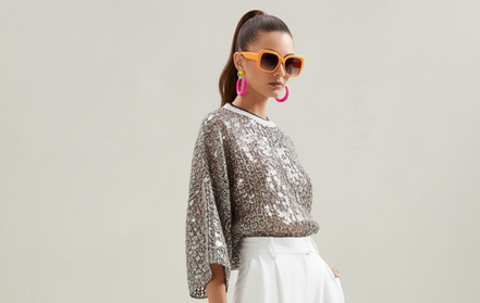 Fish Scale Sequin Top