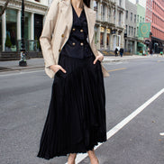 Maryanne Black Pleated Skirt
