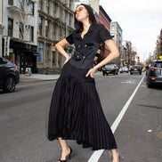 Maryanne Black Pleated Skirt