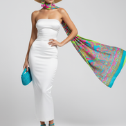 White Maxi Bodycon Dress