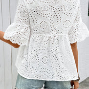 Ruffle Trim Blouse