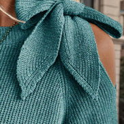 Bow Ribbed Sweater