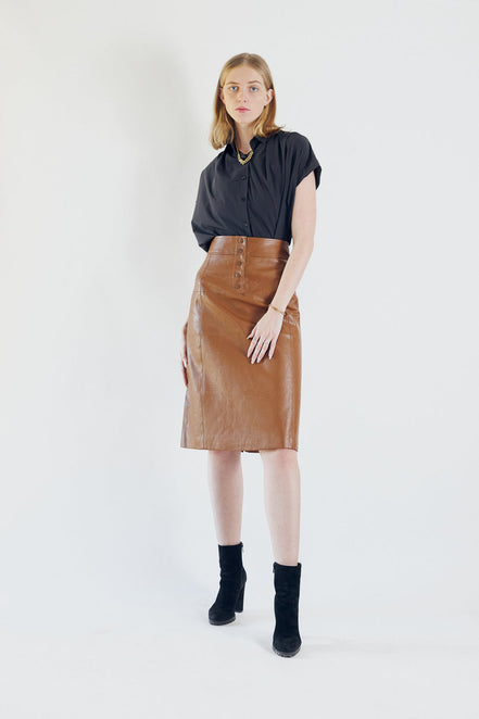 Leather Pencil Skirt