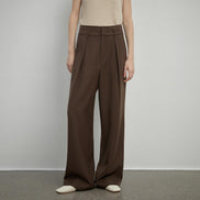 Women's Straight Casual Drape Floor-Length Wide Leg Pants