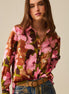 Satin Finish Tropical Floral Shirt