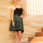 Blanket of Leaves Full Ruffle Skirt