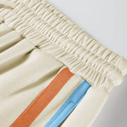 Stripe Patchwork Quarter-Zip Pullover and Pant Set