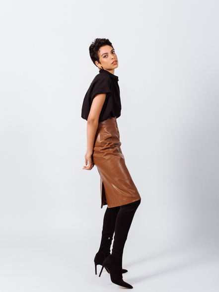 Leather Pencil Skirt