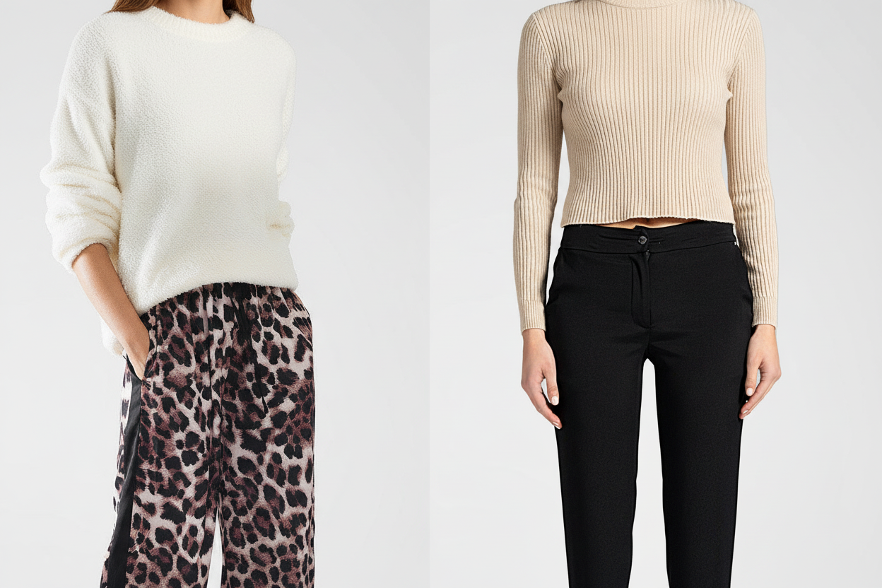 Centered pants banner