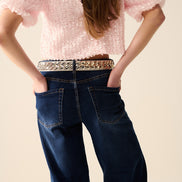 Dark Wash Wide Leg Stretch Denim Jeans