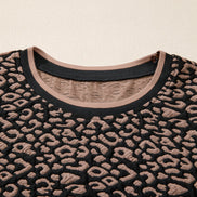 Leopard Bubble Sleeve Mini Dress