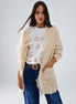 Ecru Boho Distressed Cardigan
