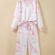 Camo V-Neck Long Sleeve Top & Pants Set