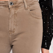 Flared Jeans in Beige