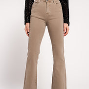 Flared Jeans in Beige