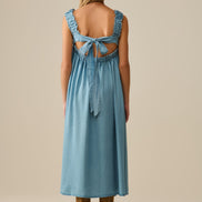 Light Blue Boho Maxi Dress