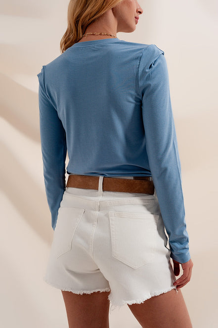 Long Sleeve Top With Shoulder Detail