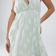 Midi Halter Dress in Mint