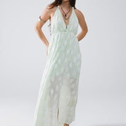 Midi Halter Dress in Mint