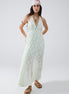 Midi Halter Dress in Mint